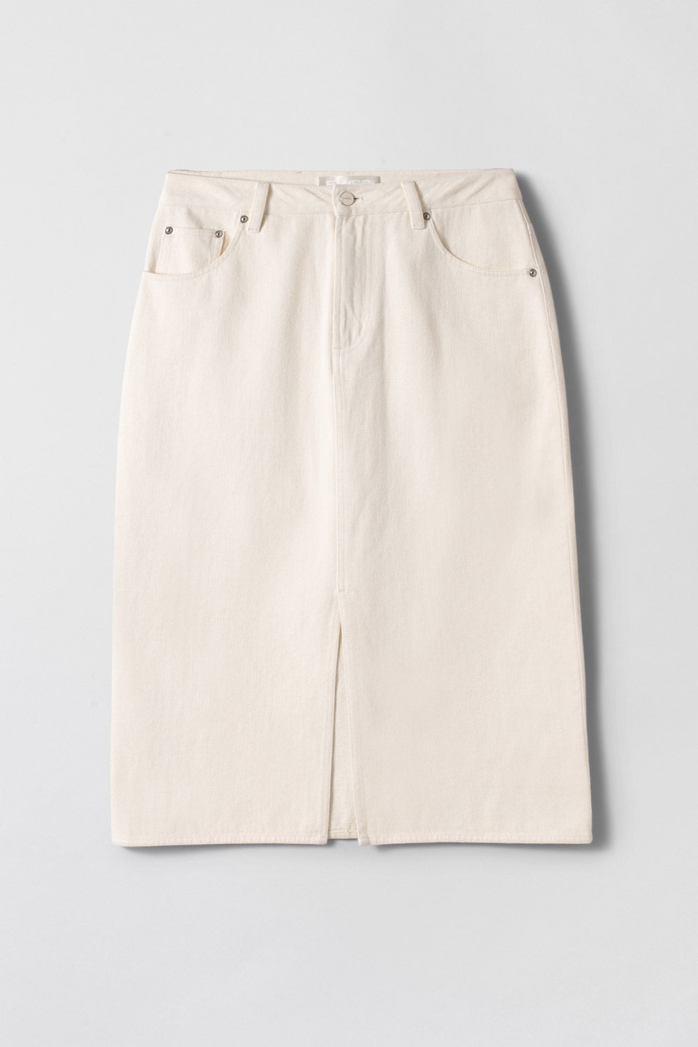 Skjørt | Denim Midi Skirt Ecru